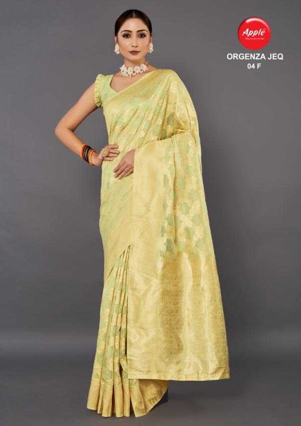 Apple Organza Jeq 04 Fastival Wear Organza  Designer Saree Collection